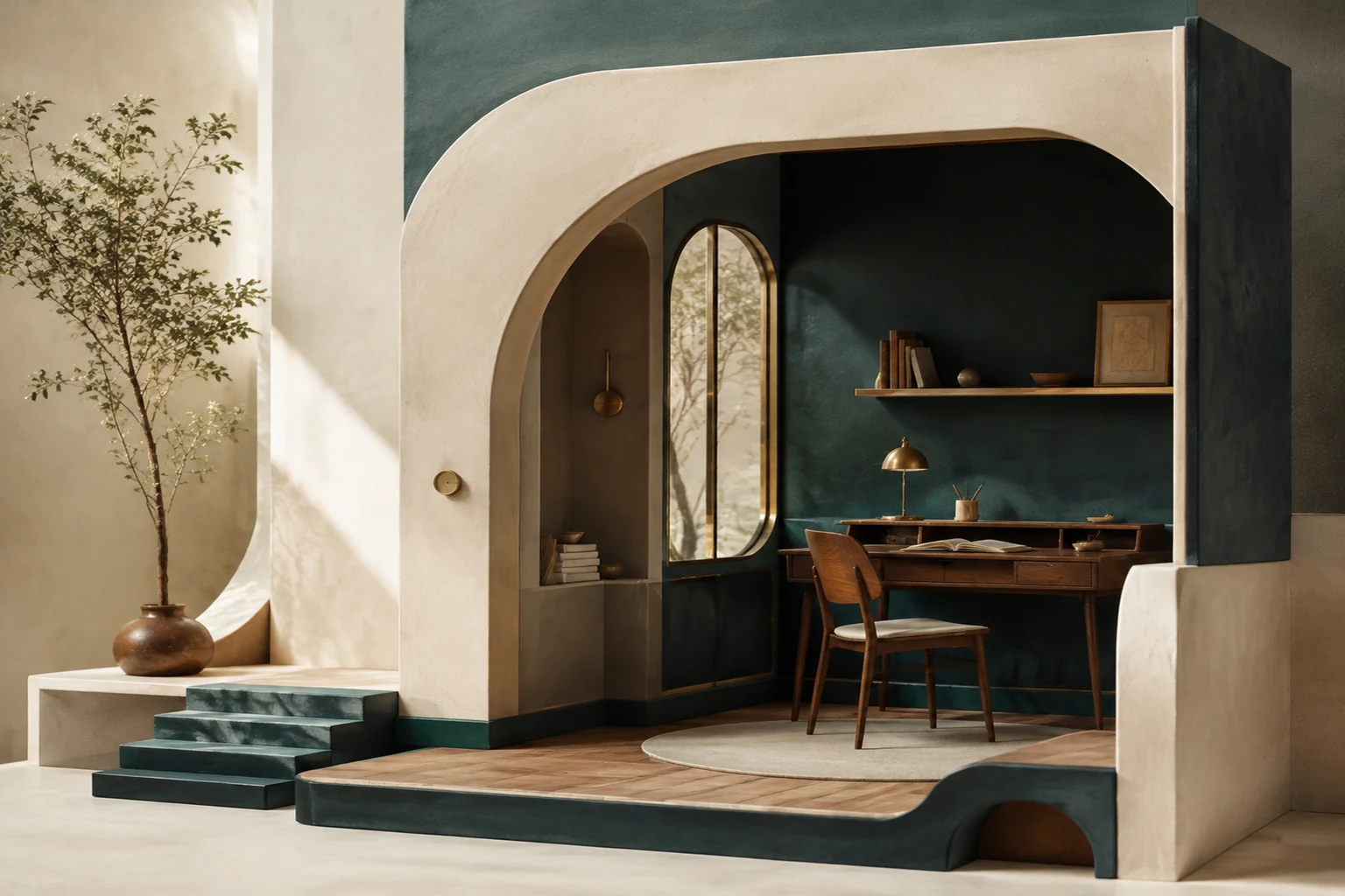 A place to pause — interior composition 1