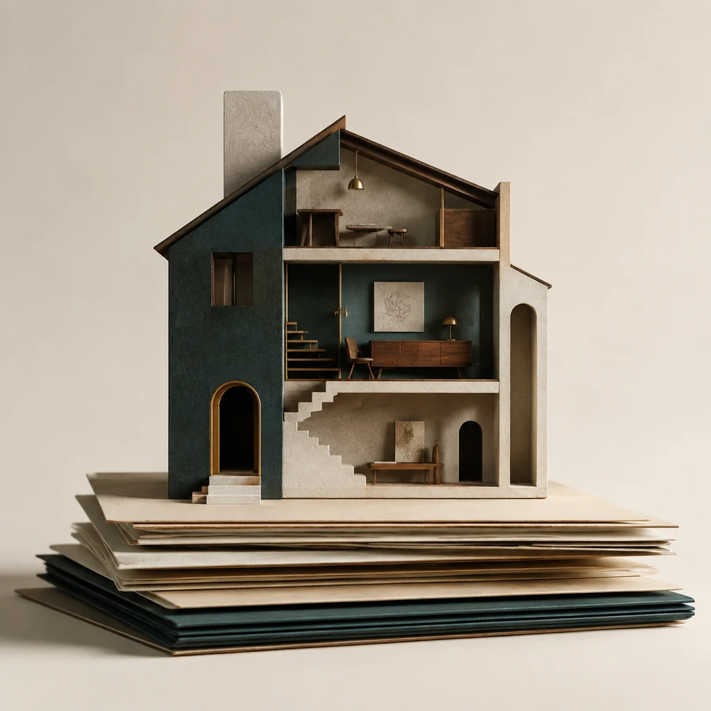 Architectural still life accompanying where your work lives