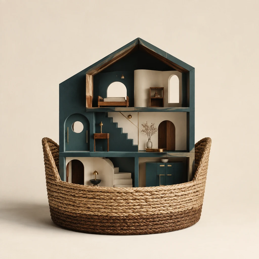 Architectural still life accompanying analytics and diagnostics