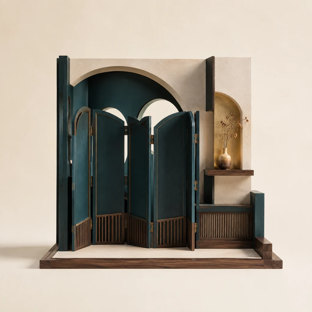 Architectural still life accompanying retention