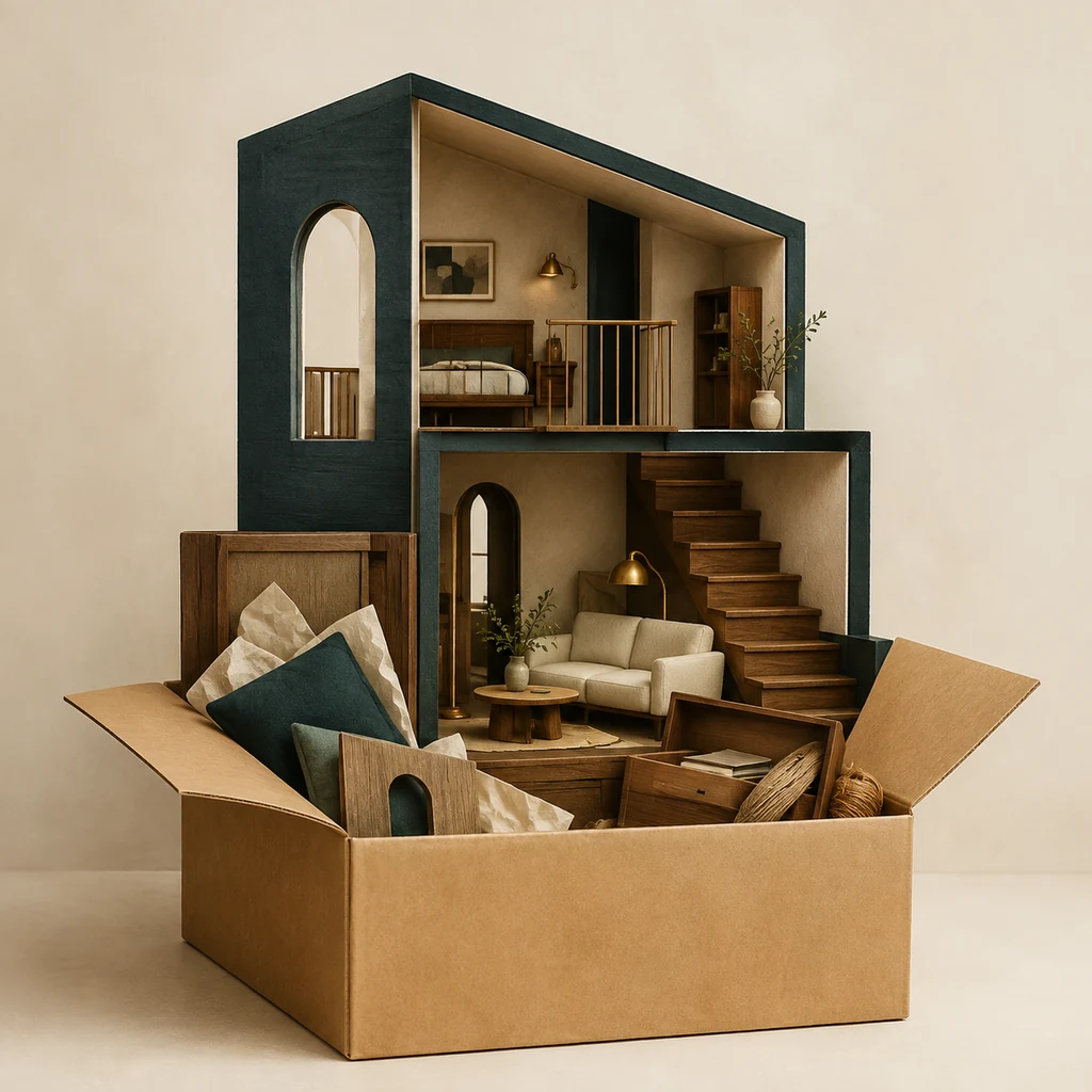 Architectural still life accompanying deleting all app data