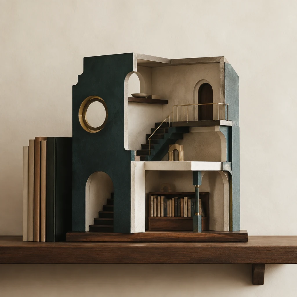 Architectural still life accompanying backup and transfer