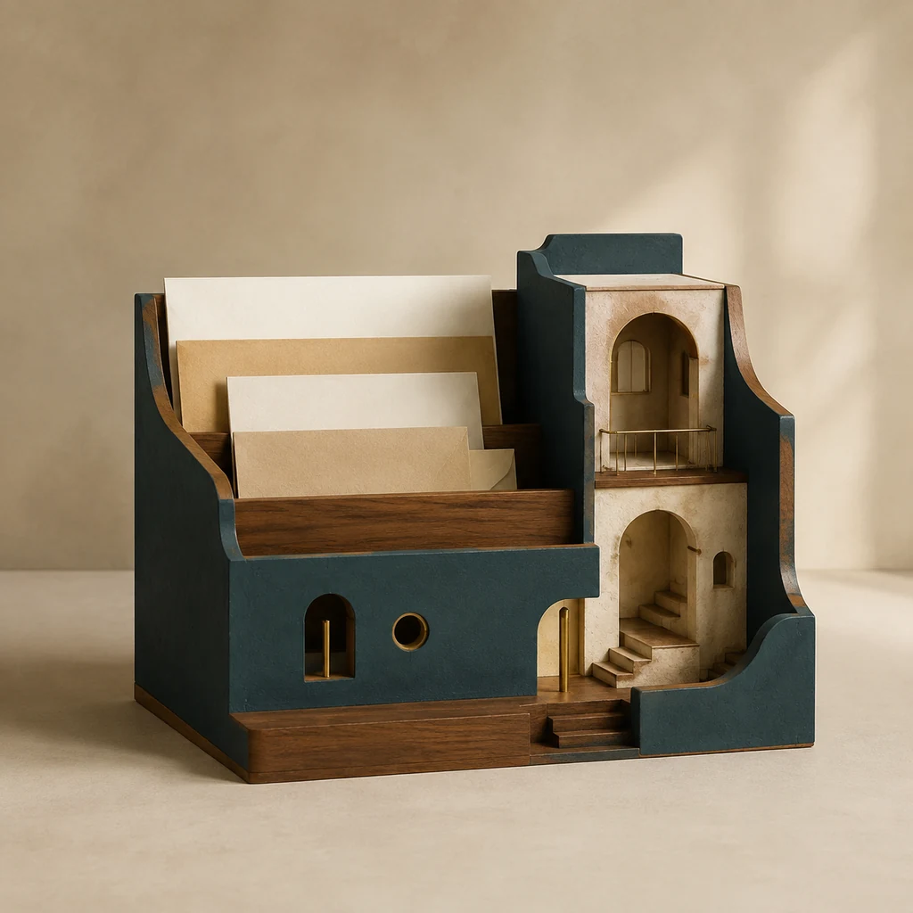 Architectural still life accompanying website behavior